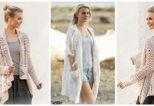 Lace Granny Square Jacket Crochet Free Patterns - Spring&Summer Women #Cardigan; Free #Crochet; Patterns