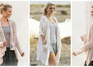 Lace Granny Square Jacket Crochet Free Patterns - Spring&Summer Women #Cardigan; Free #Crochet; Patterns