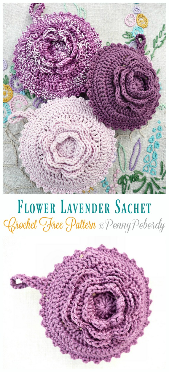 Lavender Sachet Crochet Free Patterns Crochet & Maglieria