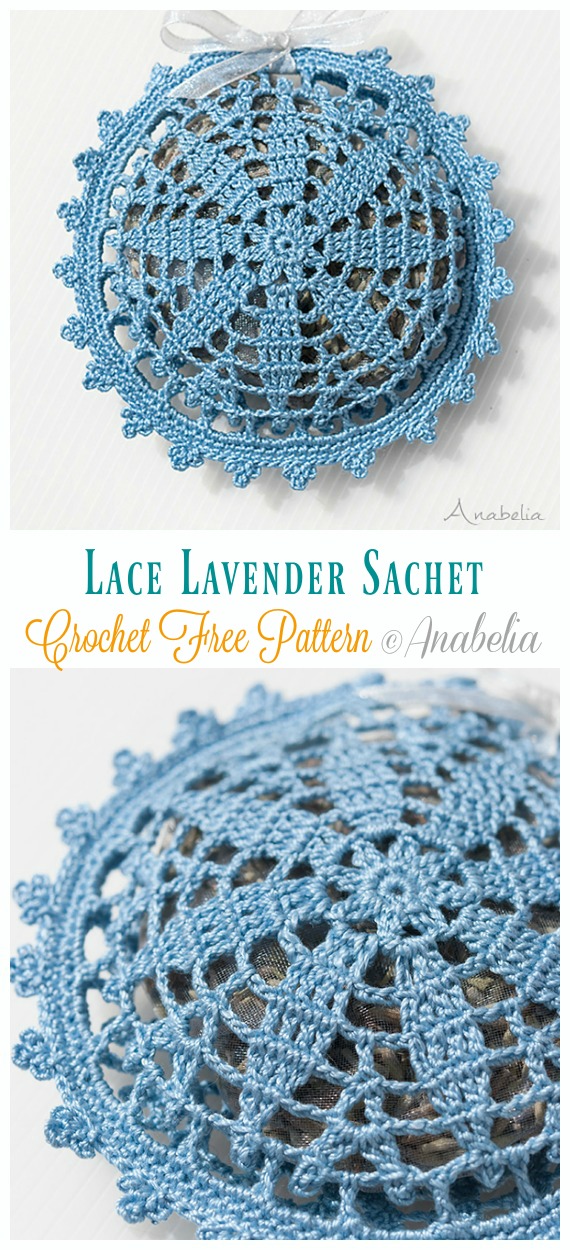 Lace Lavender Sachet Crochet Free Patterns