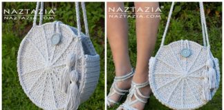 Lunaria Round Bag Crochet Free Pattern [Video] - Trendy #Handbag; Free Crochet Patterns