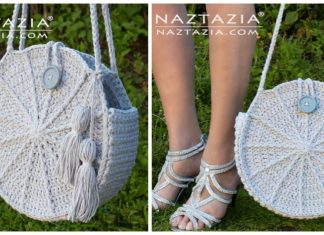 Lunaria Round Bag Crochet Free Pattern [Video] - Trendy #Handbag; Free Crochet Patterns