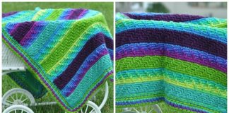 Mosaic Baby Stroller Blanket Crochet Free Pattern [Limited Time] - Mosaic #Blanket; Free #Crochet; Patterns