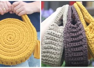 Ropy Round Bag Crochet Free Pattern [Video] - Trendy #Handbag; Free Crochet Patterns