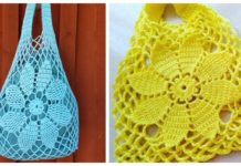 Summer Flower Bag Crochet Free Pattern [Video]-#Crochet; Market Grocery #Bag;Free Patterns