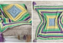 Wrap Me In Sunshine Blanket Crochet Free Pattern - Never Ending Square #Blanket; #Crochet; Free Patterns
