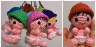 Amigurumi Baby Doll Keychain Crochet Free Patterns - #Doll; Crochet #Amigurumi; Free Pattern