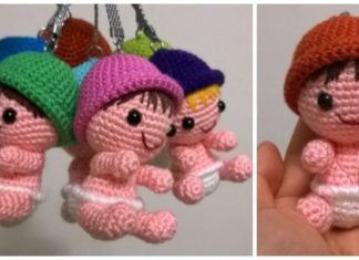 Amigurumi Baby Doll Keychain Crochet Free Patterns - #Doll; Crochet #Amigurumi; Free Pattern