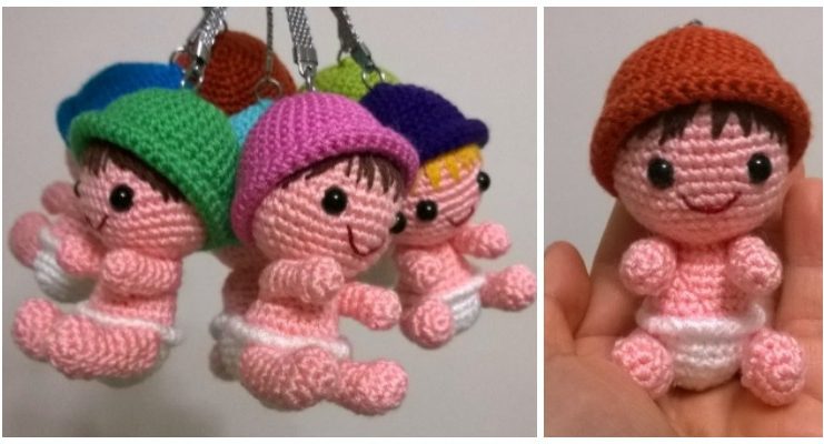 Amigurumi Baby Doll Keychain Crochet Free Patterns - #Doll; Crochet #Amigurumi; Free Pattern