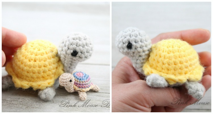 worry pet Amigurumi Mini crochet turtle handmade crochet,baby turtle pocket pal