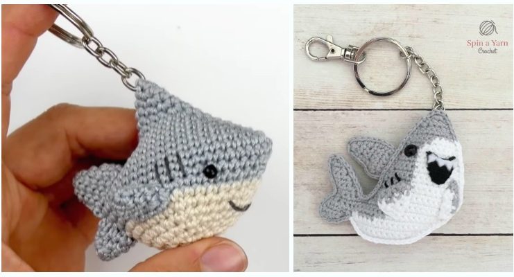 Amigurumi Shark Keychain Crochet Free Patterns [Video] - - #Keychain #Crochet Free Patterns