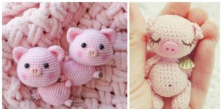 Amigurumi Tiny Pig Crochet Free Patterns- Free #Amigurumi; #Pig; Toy Softies Crochet Patterns
