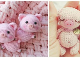 Amigurumi Tiny Pig Crochet Free Patterns- Free #Amigurumi; #Pig; Toy Softies Crochet Patterns