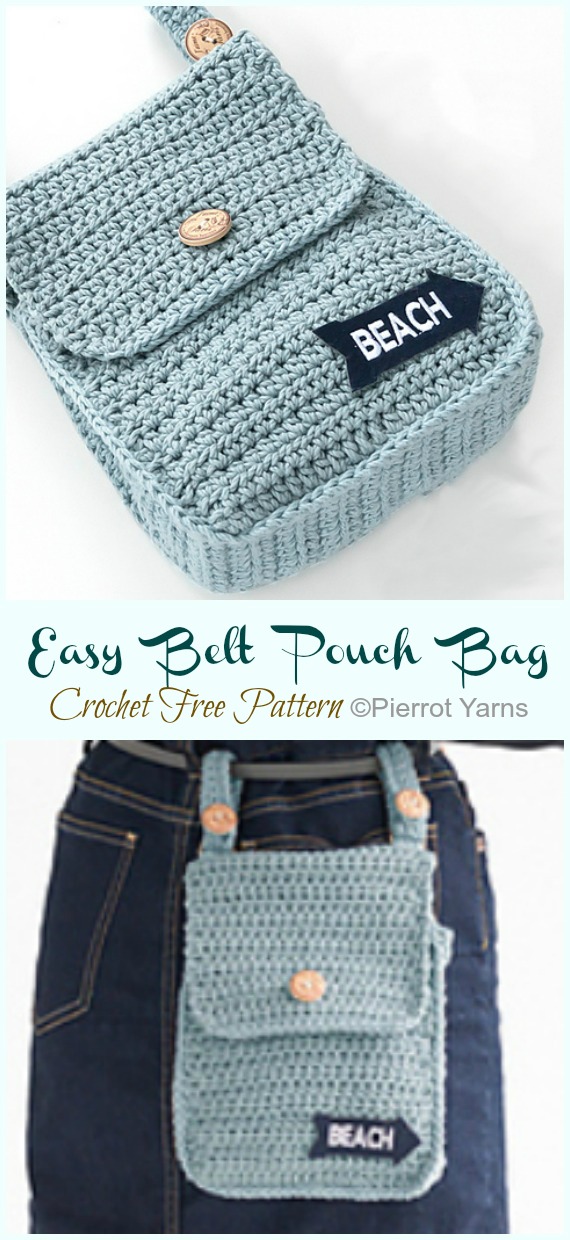 Easy Belt Pouch Bag Crochet Free Pattern
