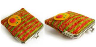 Linen Stitch Coin Purse Free Knitting Pattern - Coin #Purse; Free #Knitting; Patterns