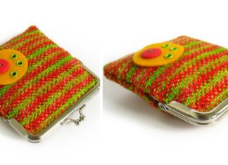 Linen Stitch Coin Purse Free Knitting Pattern - Coin #Purse; Free #Knitting; Patterns