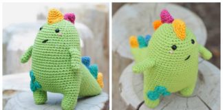 Amigurumi Pistachio the dinosaur Crochet Free Pattern - Free #Amigurumi; #DinosauR; Toy Softies Crochet Patterns