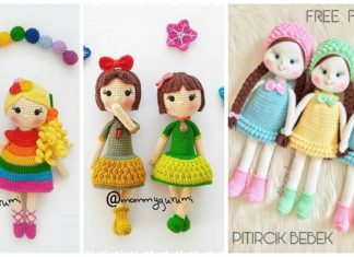 Amigurumi Doll Girl Crochet Free Patterns - Crochet #Dolls; #Amigurumi; Free Patterns