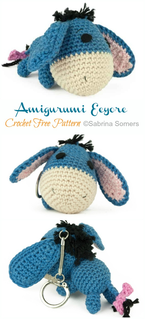 Amigurumi Eeyore Donkey Crochet Free Patterns - Movie #Character Free #Crochet; Patterns