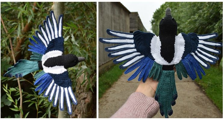 Amigurumi Magpie Bird Crochet Free Pattern- Crochet #Bird; #Amigurumi; Free Patterns