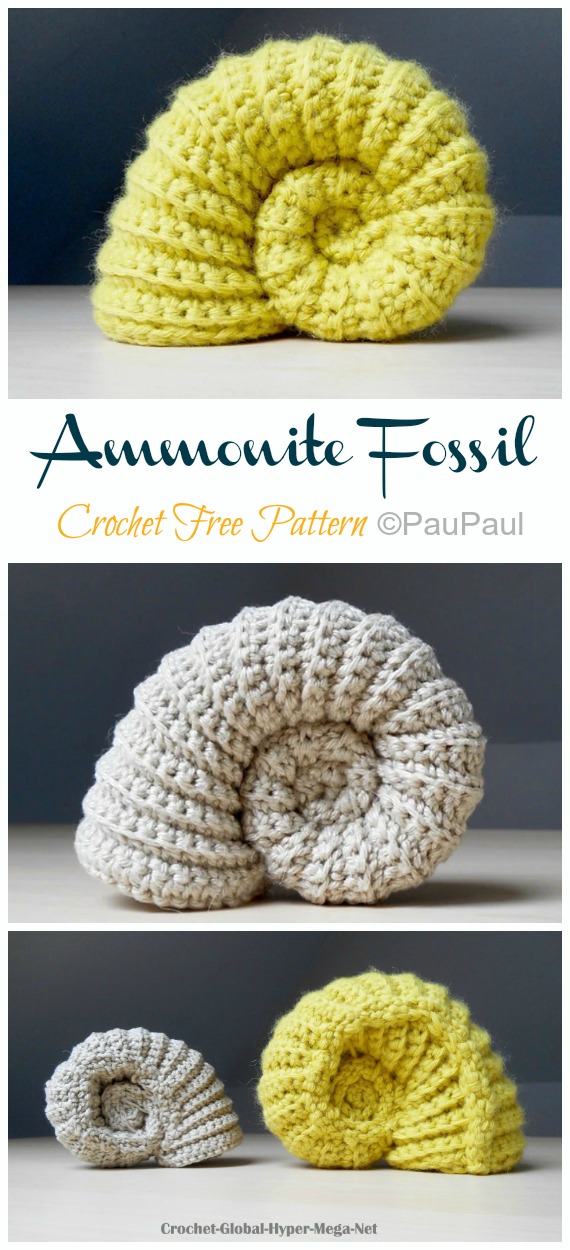 Ammonite Fossil Crochet Free Pattern