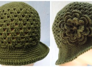 Granny Brim Hat Crochet Free Pattern - Women/Girls #Sunhat; Free #Crochet; Patterns
