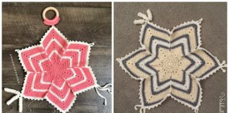 Little Star Security Blanket Crochet Free Pattern- Baby #Lovey; #Blanket; Security Comforter Free #Crochet; Patterns