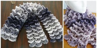 Picot Shell Stitch Scarf Crochet Free Pattern [Video] - Rectangle Long #Scarf; Free #Crochet; Patterns