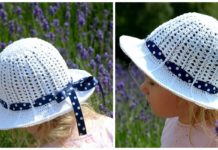 Ridge Brim Hat Crochet Free Pattern - Women/Girls #Sunhat; Free #Crochet; Patterns