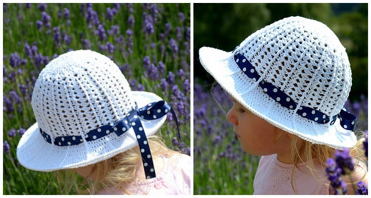 shell brimmed sun hat pattern