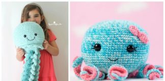 Amigurumi Giant Jellyfish Crochet Free Pattern - Crochet #SeaLife; Toys #Amigurumi; Free Patterns