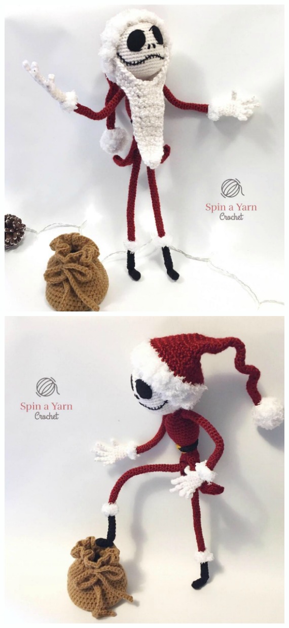 Amigurumi Jack Skellington Crochet Free Patterns - #Halloween; Amigurumi Free #Crochet; Patterns