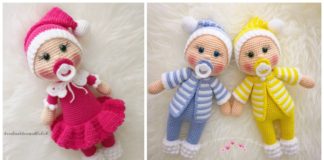 Amigurumi Pacifier Baby Doll Crochet Free Pattern - Crochet #Dolls; #Amigurumi; Free Patterns