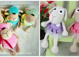 Amigurumi Sheep Doll Crochet Free Patterns - Farm Animals Toys #Amigurumi; Free Crochet Patterns