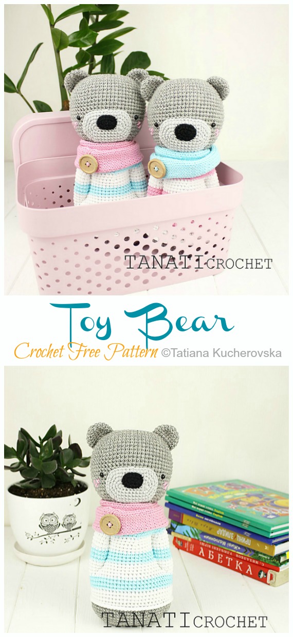 Amigurumi Toy Bear Crochet Free Pattern- Free #Amigurumi; #Bear; Toy Softies Crochet Patterns
