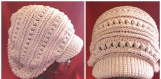 Game Day Beret Hat Crochet Free Pattern - Adult #Hat; #Crochet; Free Patterns