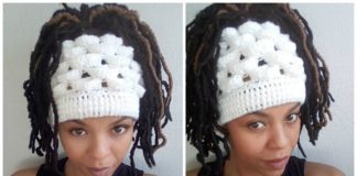 Marshmallow Messy Bun Hat Crochet Free Pattern [Video] - Messy #BunHat; Free #Crochet; Patterns