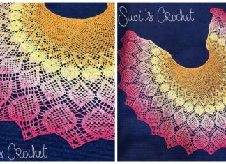 Peacock Petals Shawl Crochet Free Pattern - Women Lace #Shawl; Free #Crochet; Patterns