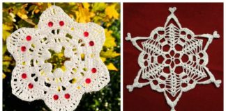 Skull Snowflake Crochet Free Patterns - Snowflake Ornament Free #Crochet; Patterns