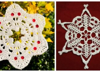 Skull Snowflake Crochet Free Patterns - Snowflake Ornament Free #Crochet; Patterns