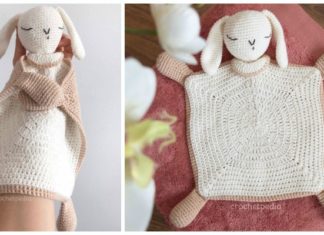 Sleepy Bunny Lovey Crochet Free Pattern- Baby #Lovey; #Blanket; Security Comforter Free #Crochet; Patterns