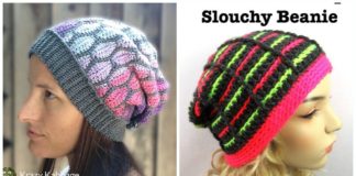 Stained Glass Slouch Hat Crochet Free Pattern - Slouchy Hat Free #Crochet; Patterns