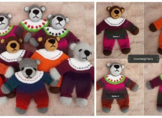 Teddy Bear Baby Lovey Crochet Free Pattern- Baby #Lovey; #Blanket; Security Comforter Free #Crochet; Patterns