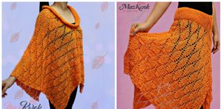 Turning Leaves Poncho Crochet Free Pattern - Women #Poncho; Free #Crochet; Patterns