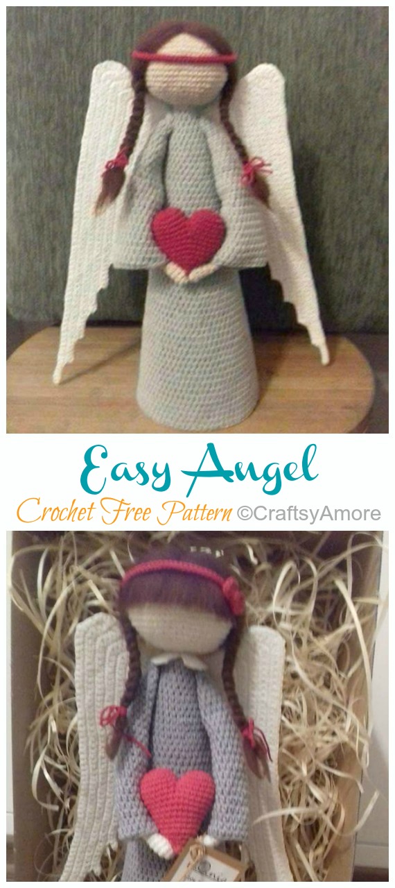 Easy Amigurumi Doll Angel Crochet Free Pattern  -   #Doll; Crochet #Amigurumi; Free Pattern 