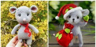 Amigurumi Christmas Mouse Crochet Free Patterns - Crochet #Mouse; #Amigurumi; Free Patterns