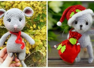 Amigurumi Christmas Mouse Crochet Free Patterns - Crochet #Mouse; #Amigurumi; Free Patterns