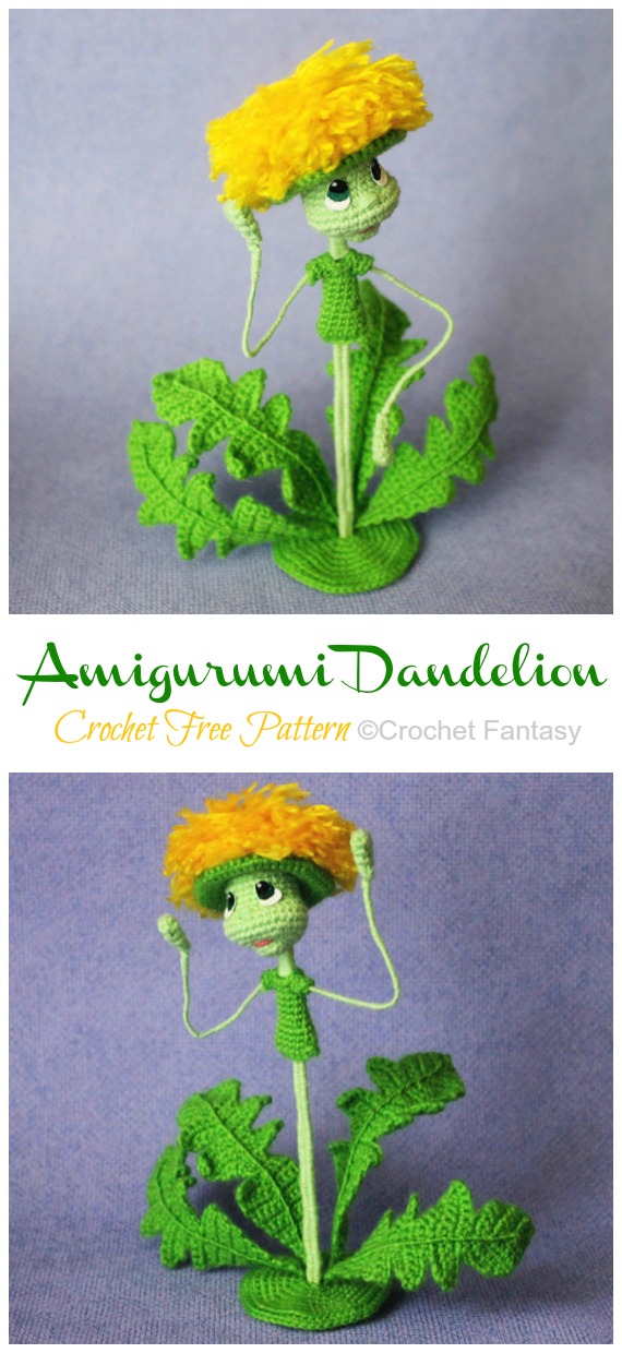 Amigurumi Dandelion Crochet Free Patterns - Crochet Plants #Amigurumi Free Patterns