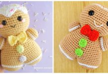 Amigurumi Gingerbread Man Crochet Free Patterns - Crochet #Christmas; Toys #Amigurumi; Free Patterns