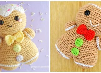 Amigurumi Gingerbread Man Crochet Free Patterns - Crochet #Christmas; Toys #Amigurumi; Free Patterns